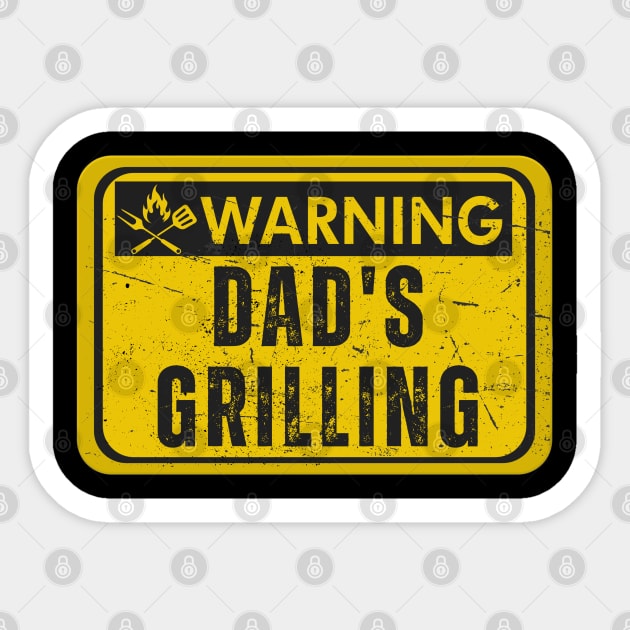 Dad’s Grilling Sticker by ChasingTees